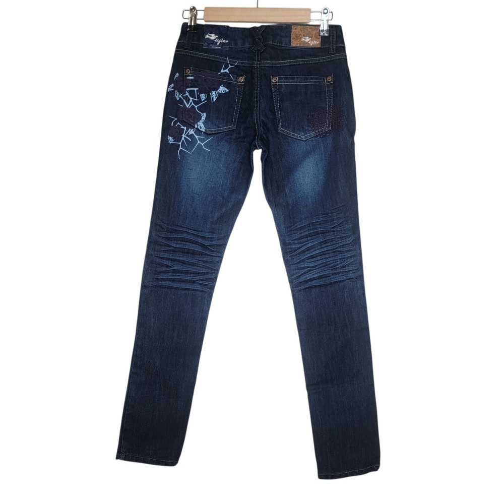 NWT Tyte Jeans Rose Flower Floral Art Accent Denim  Dark Wash Jeans